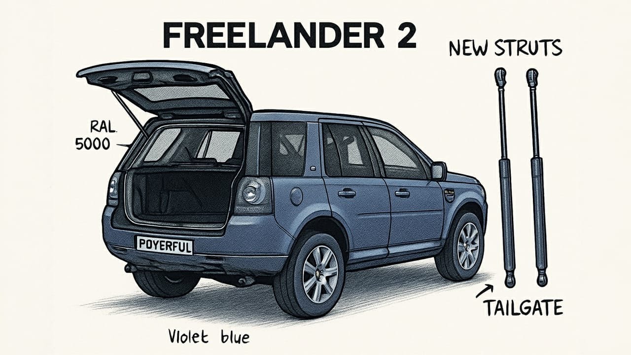 How to replace Land Rover Freelander 2 Tailgate Boot Gas Struts LR2 ...