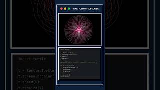 Python Turtle Pink Spiral Art 🩷🐢 | Amazing Coding Animation
