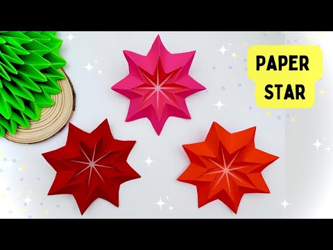 DIY PAPER STAR/ Paper Craft /Origami Star DIY / Star Craft / Star Making For Christmas Decoration