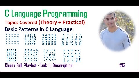 Basic Patterns in C Language (Part 1) | C Programming #13