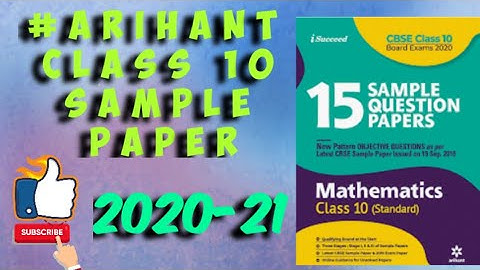 Arihant sample paper 2024 class 10 cbse board