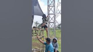 Artis Terlambat Panjat Tiang Panggung #dj #remix #joget #dance #cover #karnaval #djtanti #feedshorts