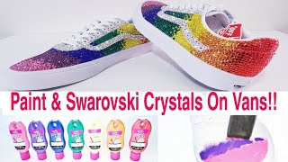 DIY Paint & Swarovski Crystals On Vans!!