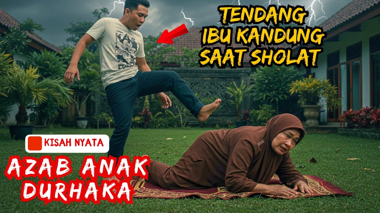 TENDANG IBU KANDUNG SAAT SHOLAT, PEMUDA INI KENA AZAB MENGERIKAN