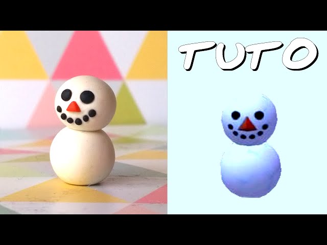 TUTO FIMO NOEL  Yétiti bonhomme de neige de Animal Crossing