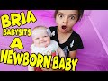 Bria babysits a newborn