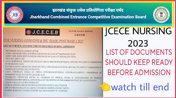 Documents Required For Jcece Nursing 2023 | jcece anm/gnm 2023 | jceceb bsc nursing | Jcece 2023