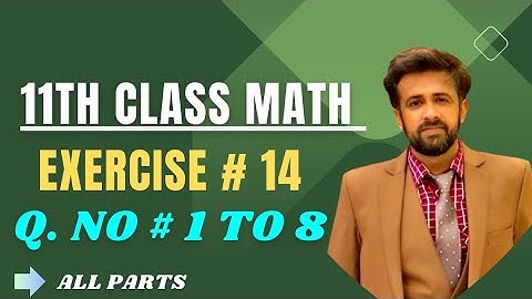 1st year math exercise 14.1 question number 1 to 8 || 11th class Math chapter 14
