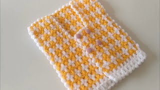 Lif İpiyle Bebek Yeleği Yumuşacık Ve Kolay Örgü Modeli