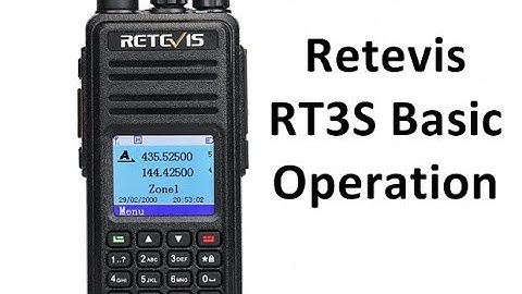 Retevis RT3S DMR Basic Operation
