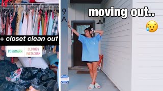 COLLEGE MOVE OUT + closet clean out & hanging with home friends