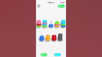 Color Hoop Stack Level 19 Solution 🏆 #shorts