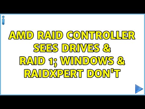 AMD RAID controller sees drives & RAID 1; Windows & RAIDXpert don't