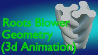 Roots Blower Super Charger Geometry (3d animation)