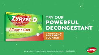 Discover ZyrtecD Allergy Medicine Plus Decongestant | ZYRTEC®