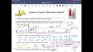 AP Stats Lesson 1.3 part 2 - Describing Quantitative Data day 2