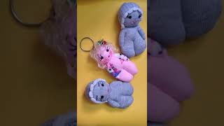 how to make easy sock doll  keyrings by Asme.crafts