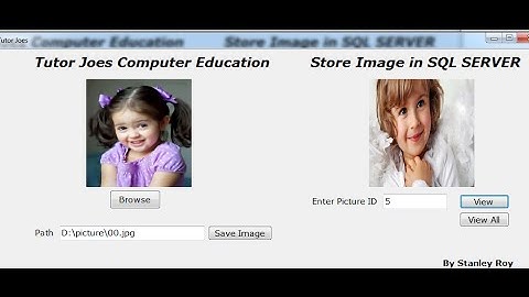 Store Image in SqlServer or MDF file in C# Net Windows Application By insert image Part-2