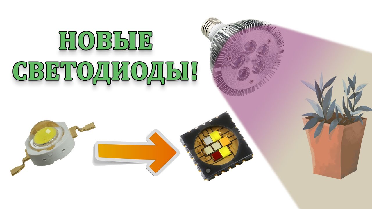 Новые светодиоды в фитолампах для растений.