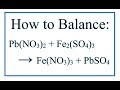 Balancing Chemical Equations and Ions