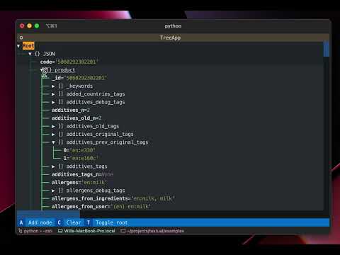 Textual Tree Control in 0.6.0