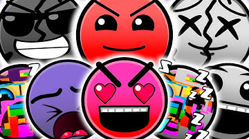 CUSTOM Geometry Dash Difficulty Faces But Everyone Is REVERSE (Version 4.4)