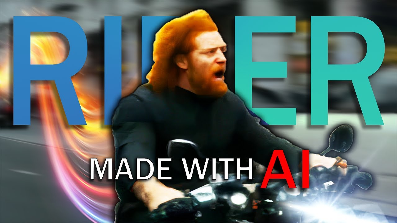 Riding though London. Made with AI