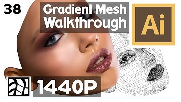 Gradient Mesh Advanced Tutorial - Learn Realistic Drawing (Adobe Illustrator) - Mouth (Episode 38)