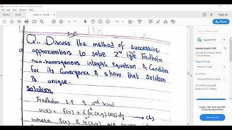 MMP.METHOD OF SUCCESSIVE TO SOLVE FREDHOLM NON HOMOGENEOUS INTEGRAL EQUATION WITH EXAMPLE PROF ANWER