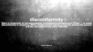 What does disconformity mean