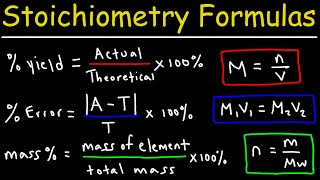 Stoichiometry Formulas and Equations - College Chemistry