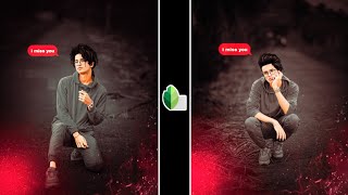 Snapseed Miss You Concept Red Effect Photo Editing 🔥 ll Snapseed Black Background Effect screenshot 4