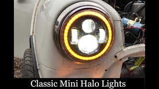 Classic Mini LED Halo Headlight Installation Tutorial / How to Change Your Mini Headlights