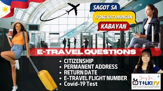 E-Travel Questions | Citizenship | Permanent Address | E-Travel Flight Number | Permanent Address