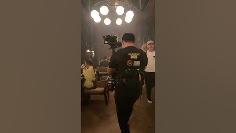 Behind  the scene Steadicam low mode setup with technique movement and follow character#shorts