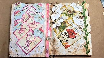 Junk Journal~Using Up Book Pages  Ep 41~ Easy Toppling Pocket Tower! :)