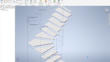 Autodesk Inventor 2020. Stairs etc. Winder treads #20. With link to incomplete model