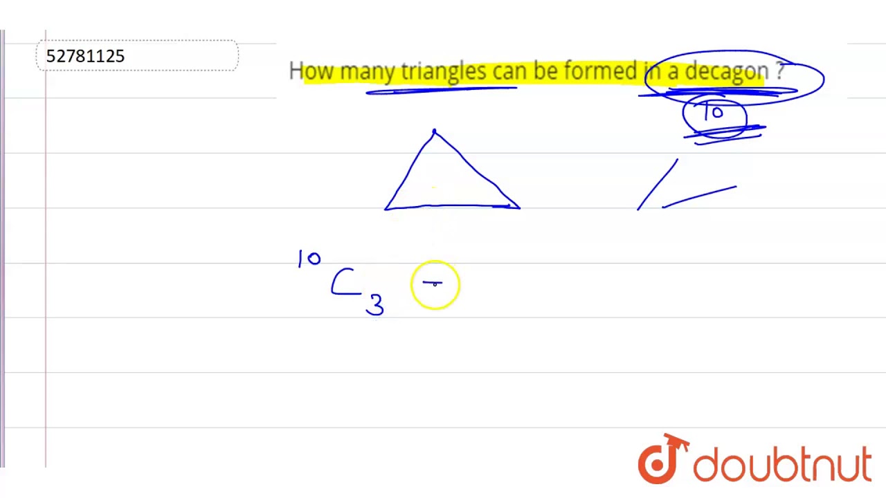 How many triangles can be formed in a decagon ? YouTube