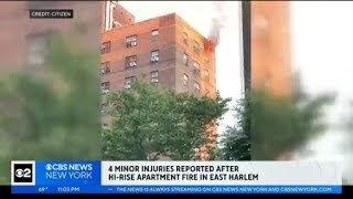 4 injuries reported after East Harlem high-rise fire
