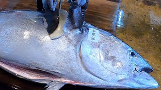 How to Fillet Giant Bluefin Tuna -台灣巨大黑鮪魚切割技巧