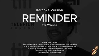 The Weeknd - Reminder Karaoke Version