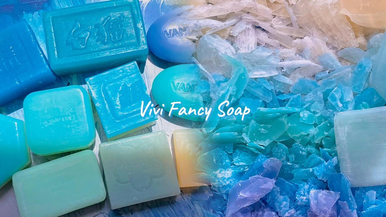 ASMR Soap Cutting/Dry Soap Cutting ASMR/Satisfying Sound ASMR/No Talking/Blue Soap