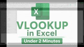 VLOOKUP in Excel Under 2 Minutes | Beginner Tutorial