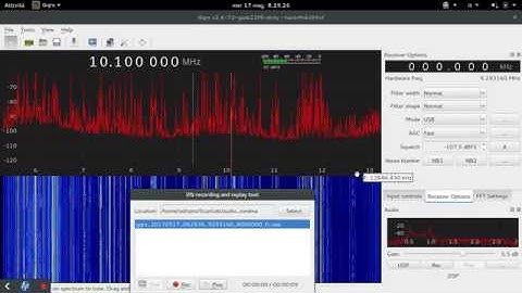Record and replay of 8 Mhz HF Band HACKRF-GQRX
