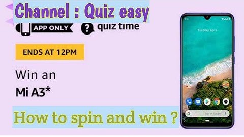 Amazon Quiz Answers Today | Win MI A3 , Amazon daily quiz answers,MI A3