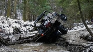 Polaris RZR XP vs RZR 4  Creek + Ravine Technical Trail Riding  Crazy Climbs & Dangerous Decents