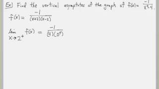 2.6 Infinite Limits Examples