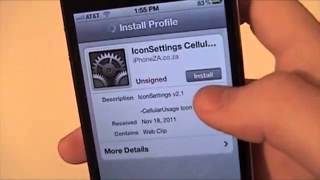 How to Install iOS 5 settings shortcuts with IconSettings screenshot 5