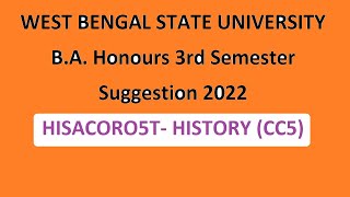 wbsu 3rd semester history honours cc5 suggestion for 2022 wbsu 3rd semester history honours cc5 suggestion for 2022