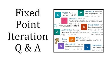 Fixed Point Iteration Q&A